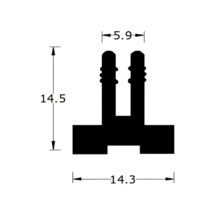 T Rubber – profile view 2