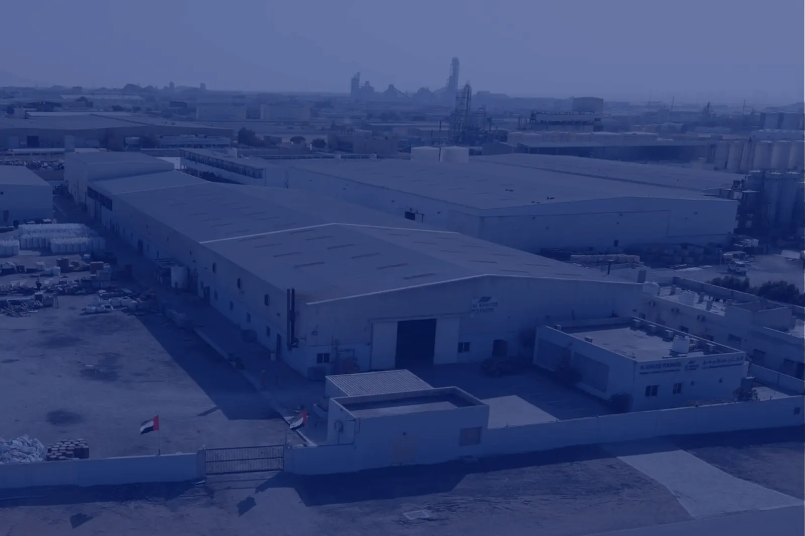 ELASTAK rubber extrusion factory, aerial view